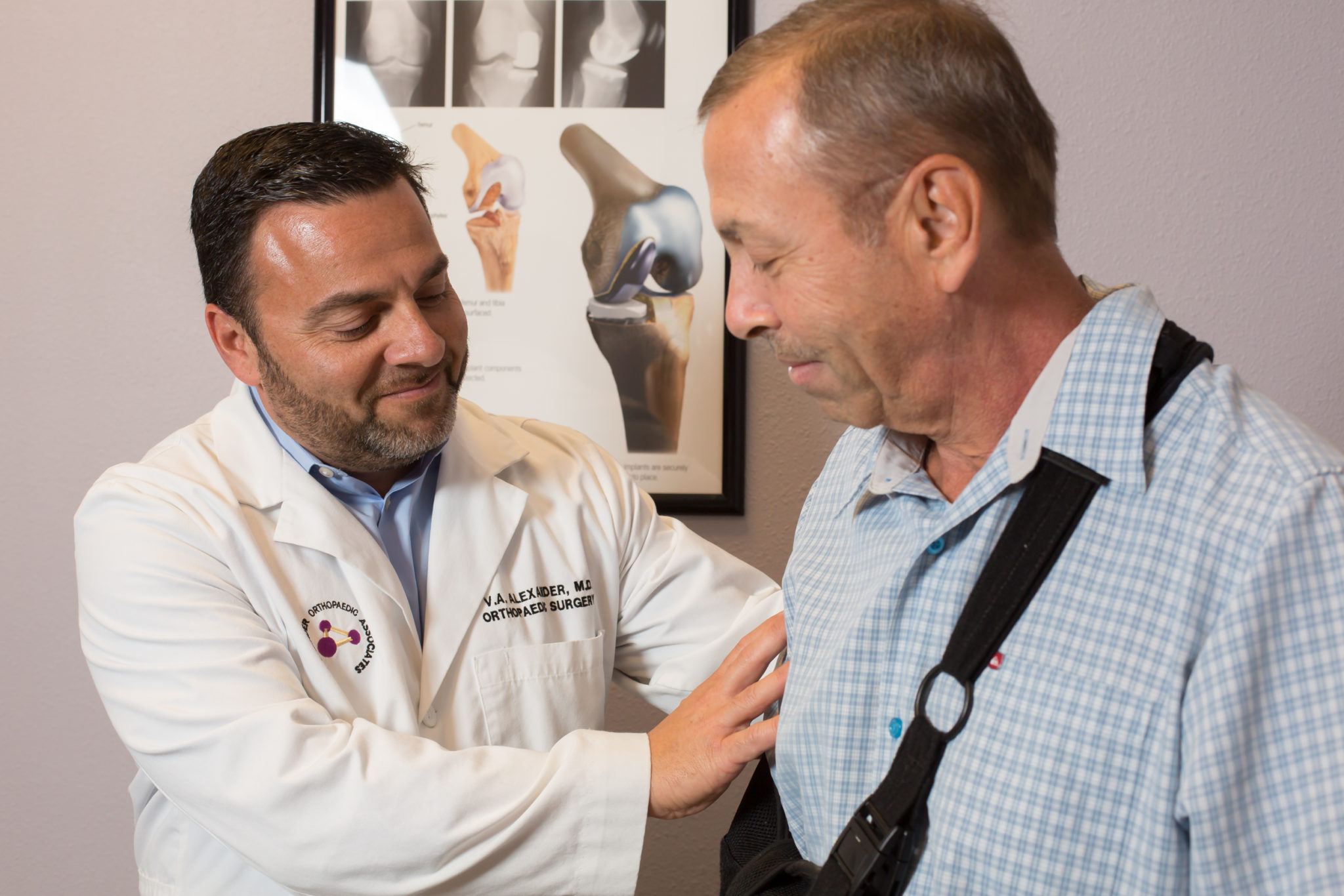 Dr. Vladimir Alexander treating a shoulder replacement patient